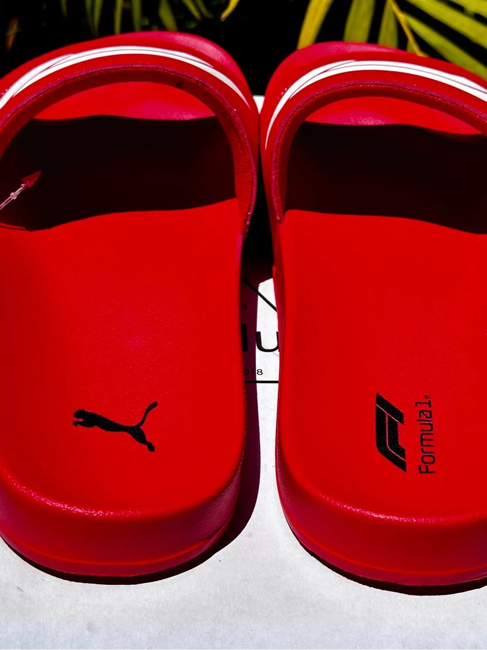 PUMA Men’s Formula 1 X Leadcat 2.0 Logo Slide Casual Sandals Casual Red
